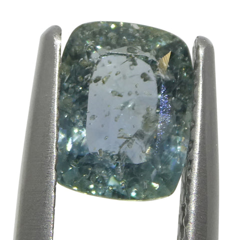 1.63ct Cushion Teal Blue Sapphire from Tanzania Unheated