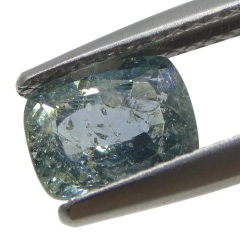 1.63ct Cushion Teal Blue Sapphire from Tanzania Unheated