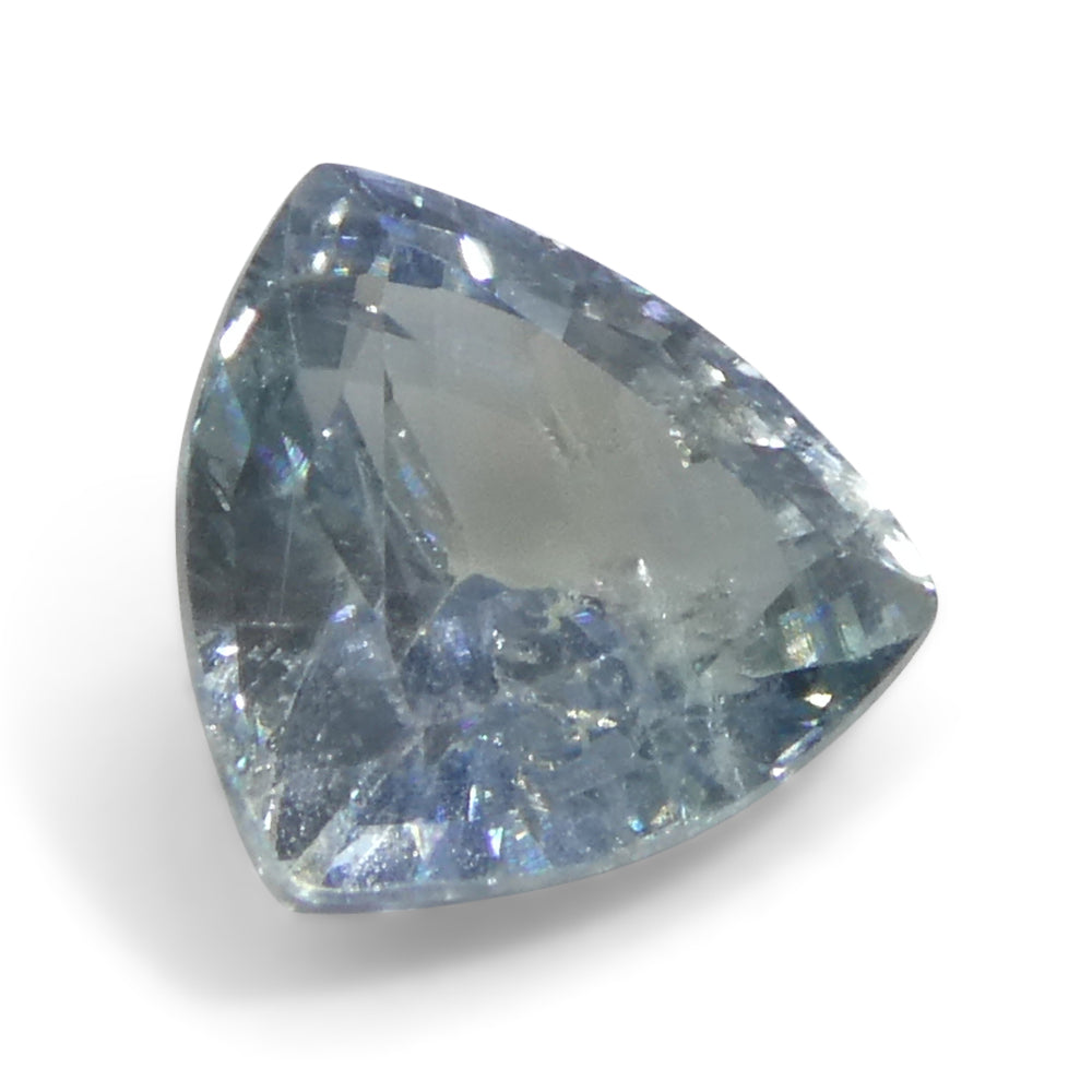 1.48ct Trillion Teal Blue Sapphire from Tanzania Unheated - Skyjems Wholesale Gemstones