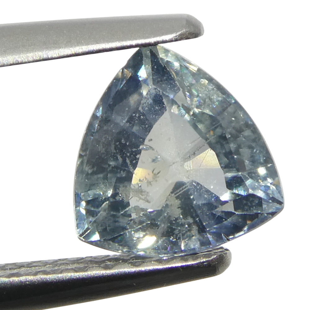 1.48ct Trillion Teal Blue Sapphire from Tanzania Unheated - Skyjems Wholesale Gemstones