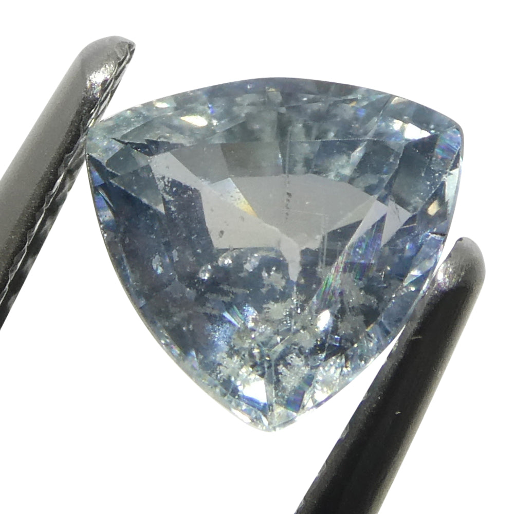 1.48ct Trillion Teal Blue Sapphire from Tanzania Unheated - Skyjems Wholesale Gemstones