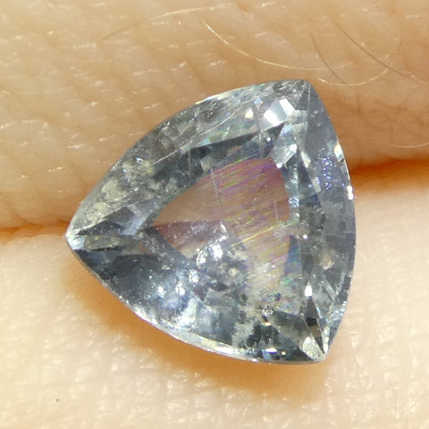 1.48ct Trillion Teal Blue Sapphire from Tanzania Unheated