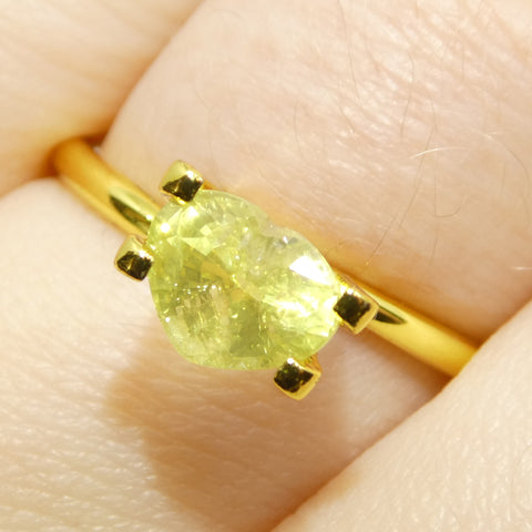 1.5ct Heart Yellow Sapphire from Tanzania Unheated