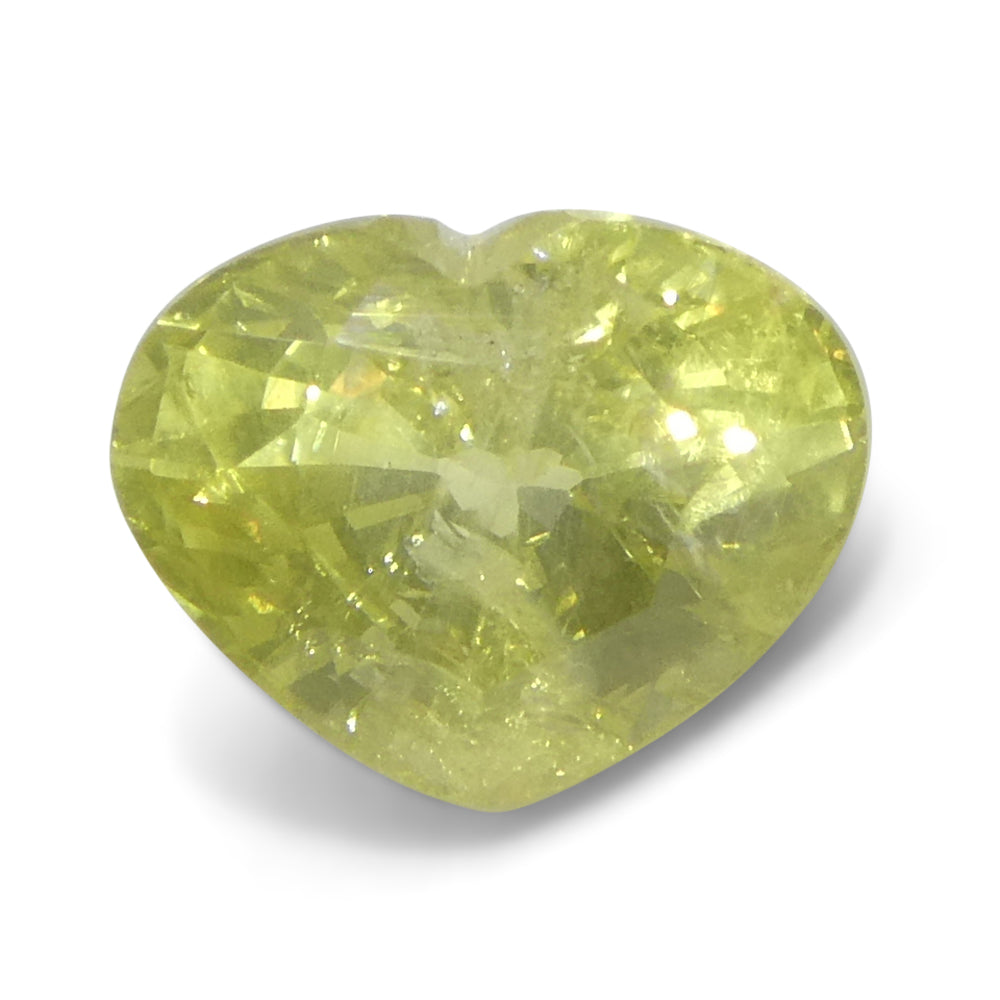 1.5ct Heart Yellow Sapphire from Tanzania Unheated - Skyjems Wholesale Gemstones