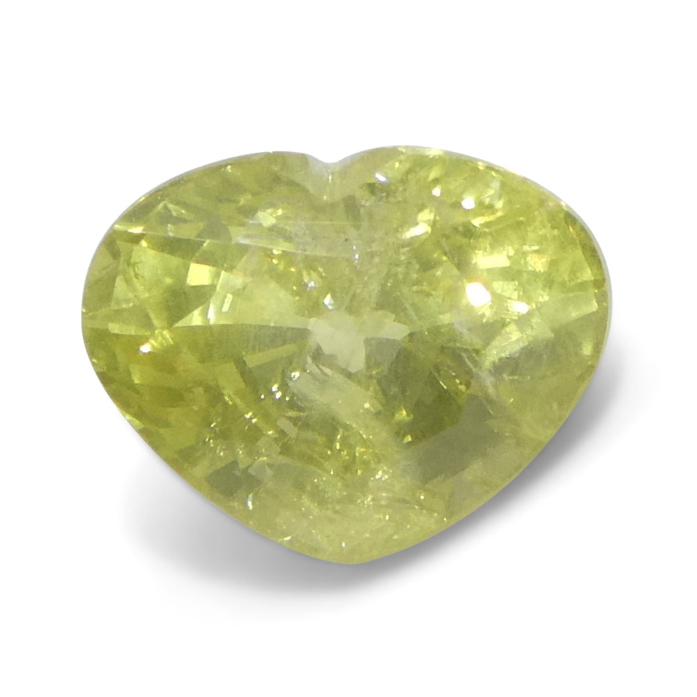 1.5ct Heart Yellow Sapphire from Tanzania Unheated - Skyjems Wholesale Gemstones