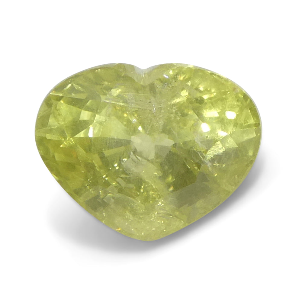 1.5ct Heart Yellow Sapphire from Tanzania Unheated - Skyjems Wholesale Gemstones