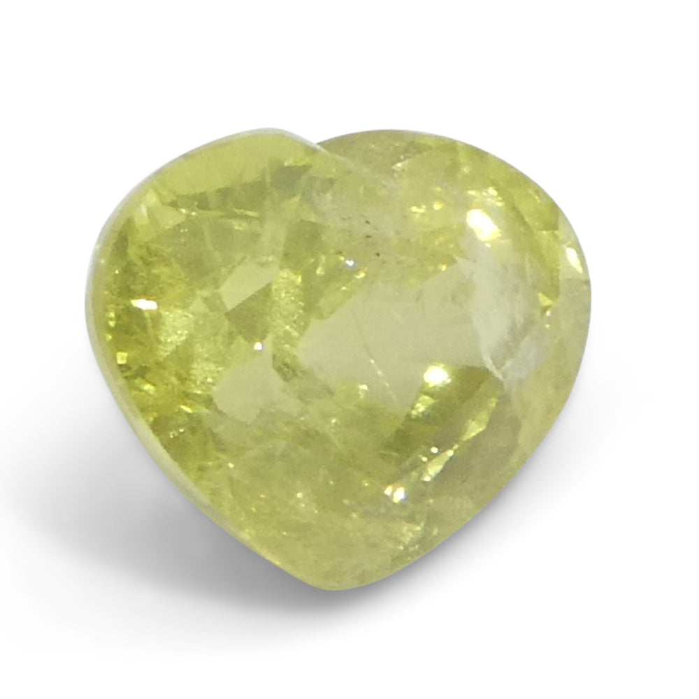 1.5ct Heart Yellow Sapphire from Tanzania Unheated - Skyjems Wholesale Gemstones