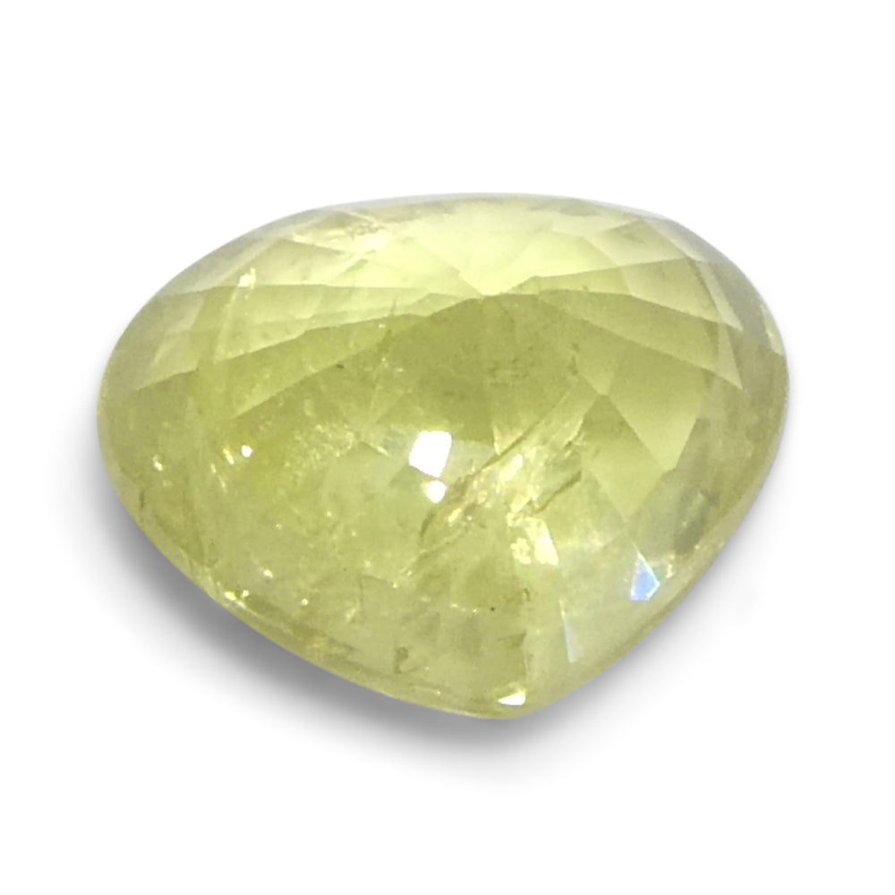 1.5ct Heart Yellow Sapphire from Tanzania Unheated - Skyjems Wholesale Gemstones