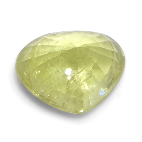 1.5ct Heart Yellow Sapphire from Tanzania Unheated