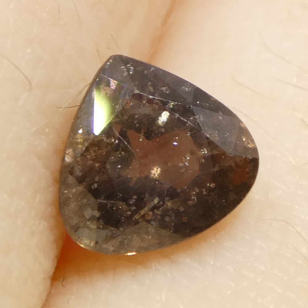 1.51ct Pear Brownish-Pink Sapphire from Tanzania Unheated - Skyjems Wholesale Gemstones