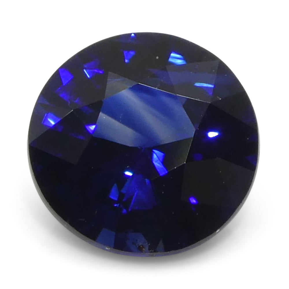 1.06ct Round Blue Sapphire from Sri Lanka, premium heated gemstone by SkyJems, Canadian fine jewelry experts since 1967