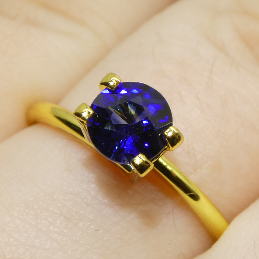 1.06ct Round Blue Sapphire from Sri Lanka, premium heated gemstone by SkyJems, Canadian fine jewelry experts since 1967