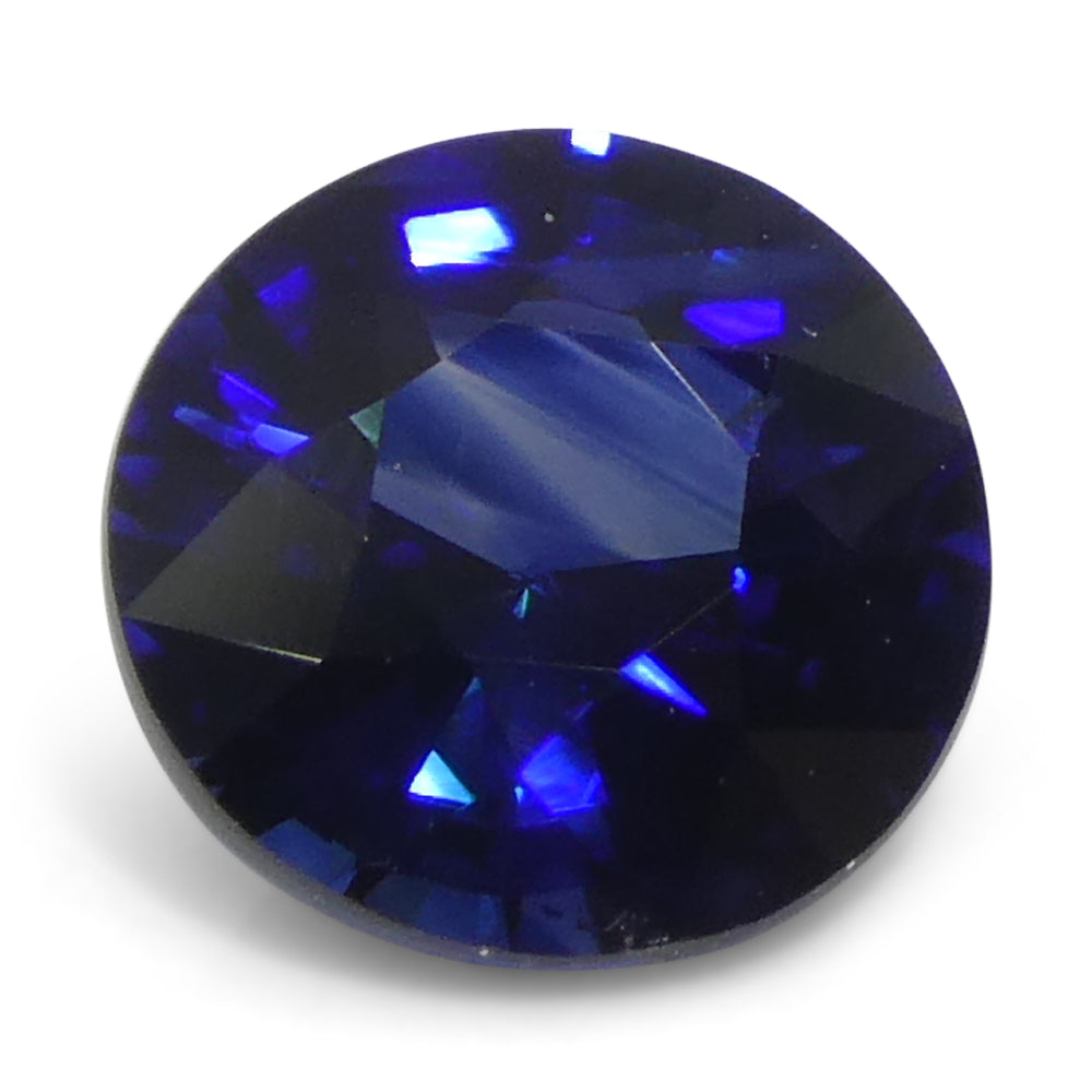 1.06ct Round Blue Sapphire from Sri Lanka, premium heated gemstone by SkyJems, classic Ceylon blue corundum