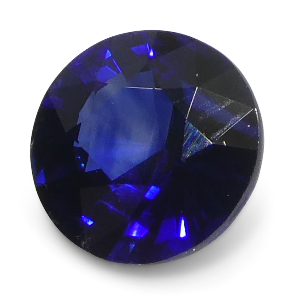 1.06ct Round Blue Sapphire from Sri Lanka, premium heated gemstone by SkyJems, Canadian fine jewelry experts since 1967