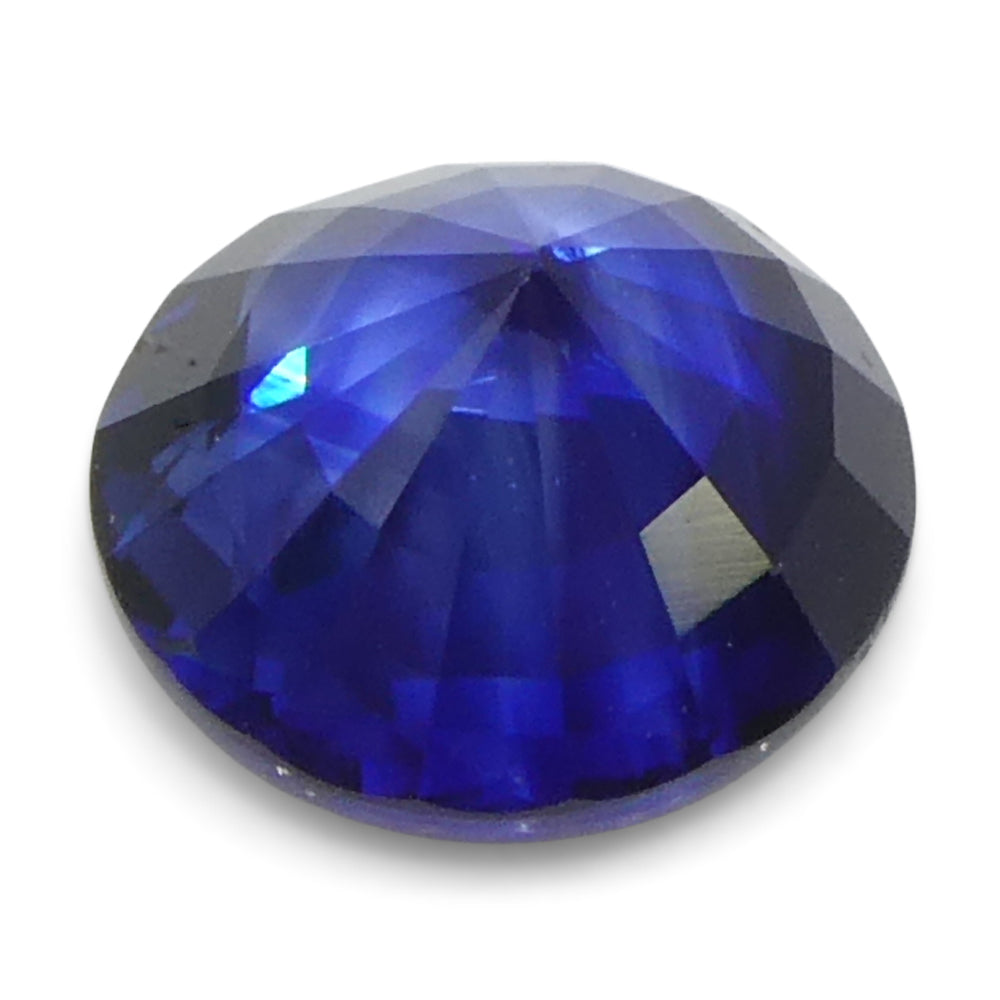 1.06ct Round Blue Sapphire from Sri Lanka, premium heated gem by SkyJems, classic Ceylon blue corundum stone