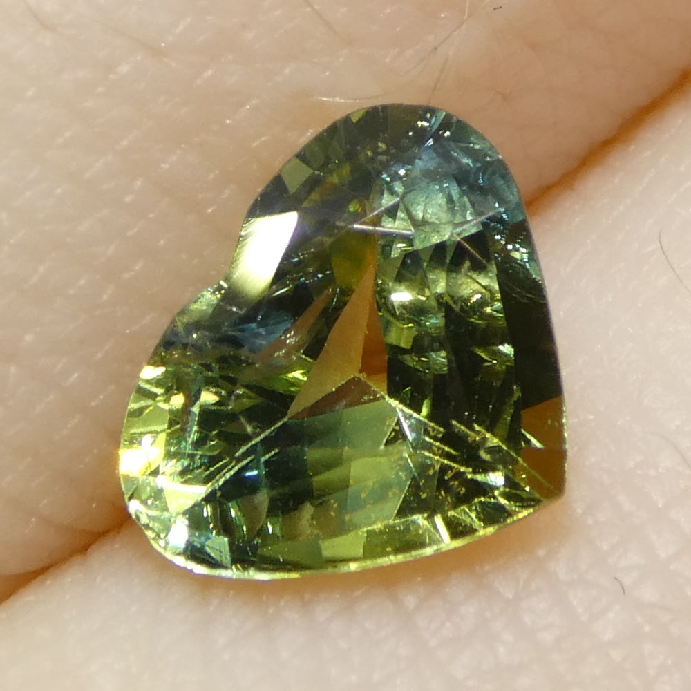 1.41ct Heart Green and Blue Sapphire from Sri Lanka - Skyjems Wholesale Gemstones