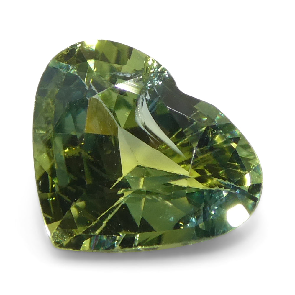 1.41ct Heart Green and Blue Sapphire from Sri Lanka