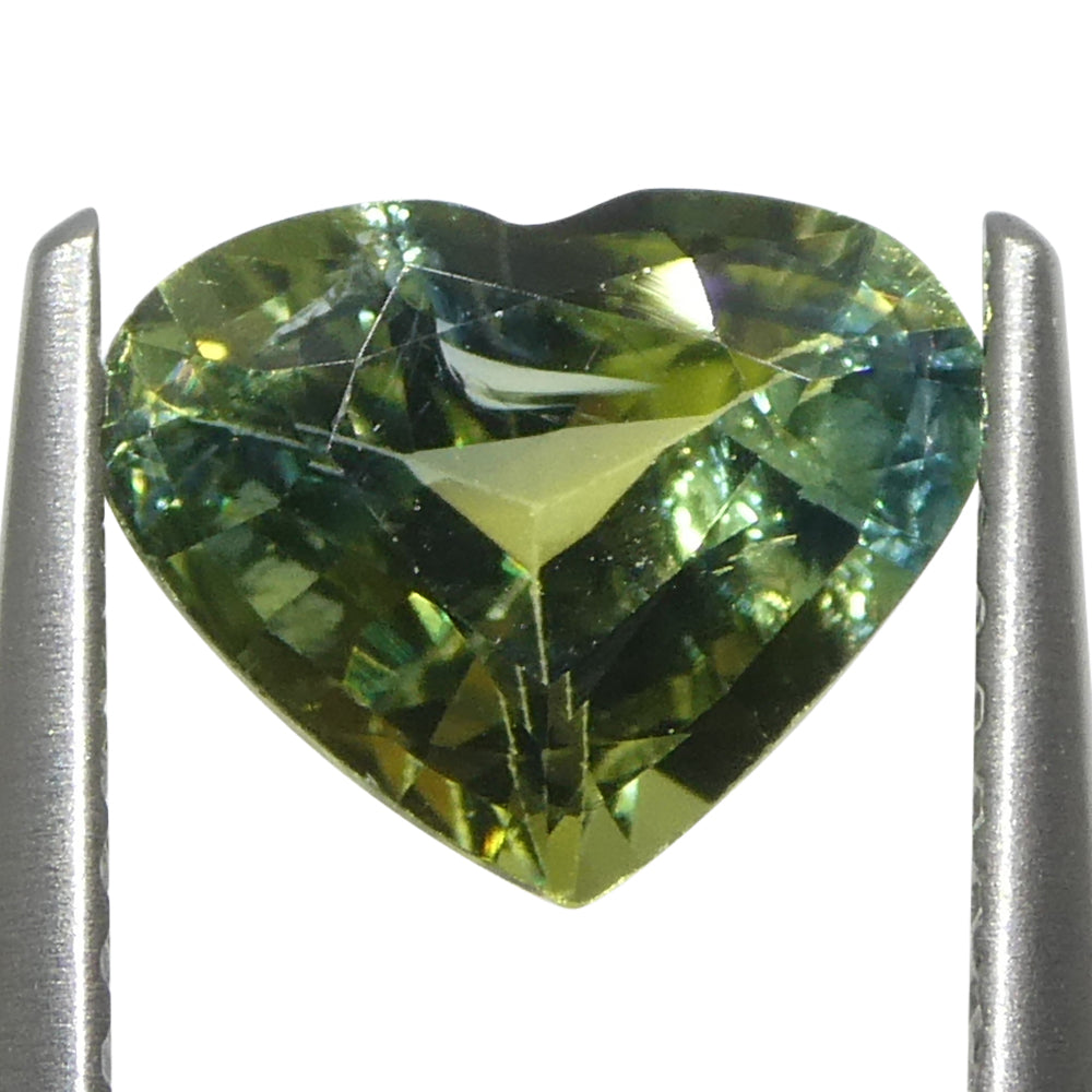 1.41ct Heart Green and Blue Sapphire from Sri Lanka - Skyjems Wholesale Gemstones