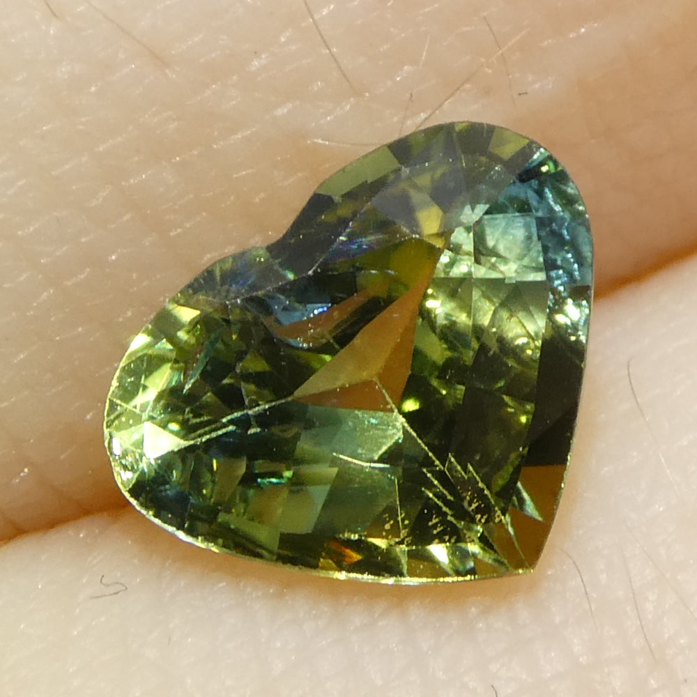 1.41ct Heart Green and Blue Sapphire from Sri Lanka - Skyjems Wholesale Gemstones