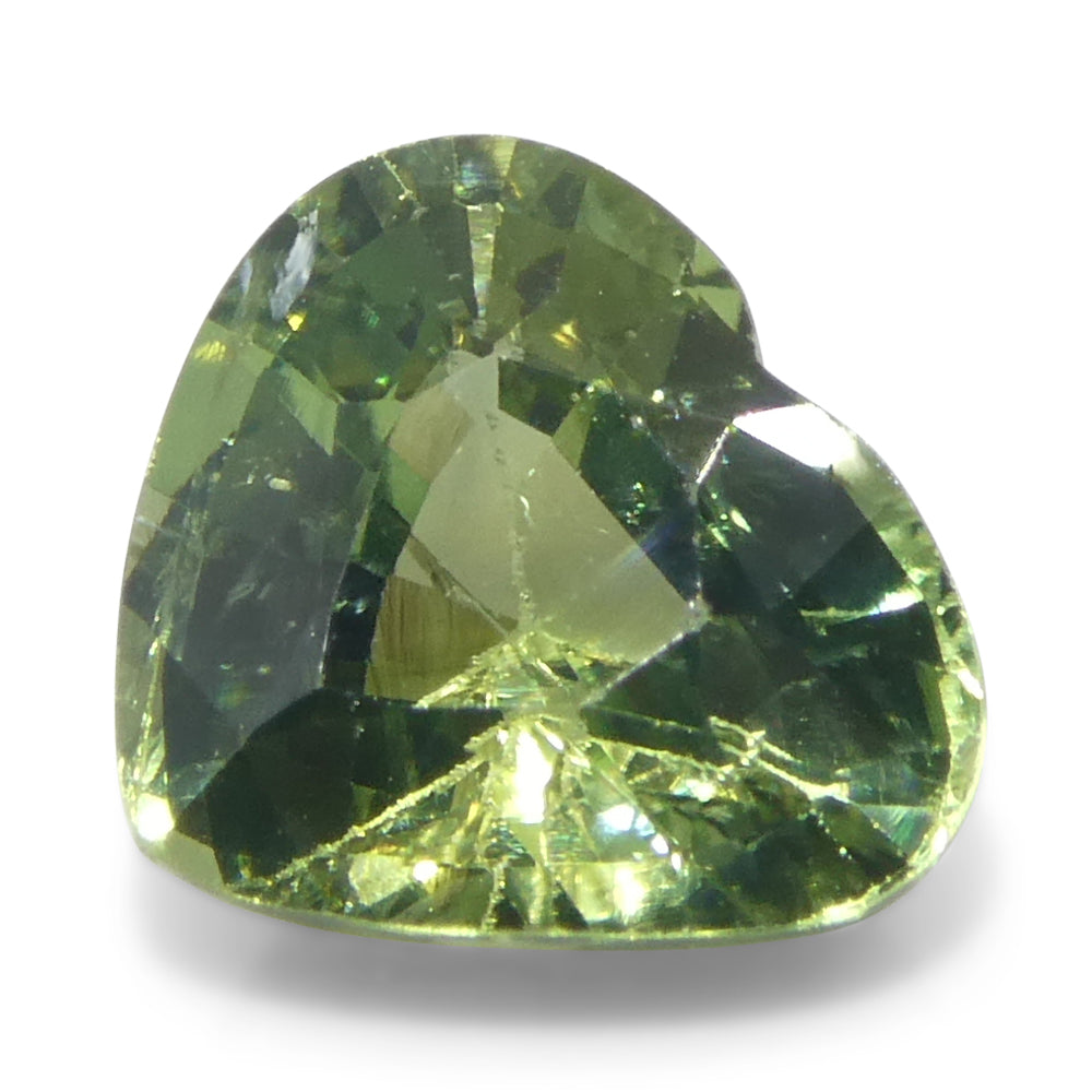 Sapphire 1.27 cts 6.99 x 5.92 x 4.00 mm Heart Yellowish Green  $2290