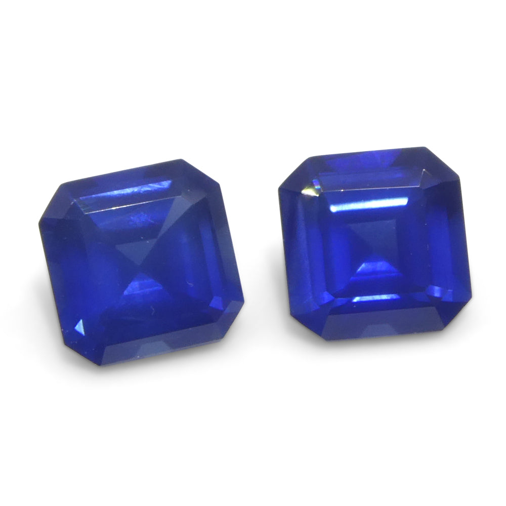 Sapphire 1.07 cts 4.47 x 4.44 x 2.84 mm and 4.39 x 4.46 x 2.91 mm Square/Octagonal Blue  $2140