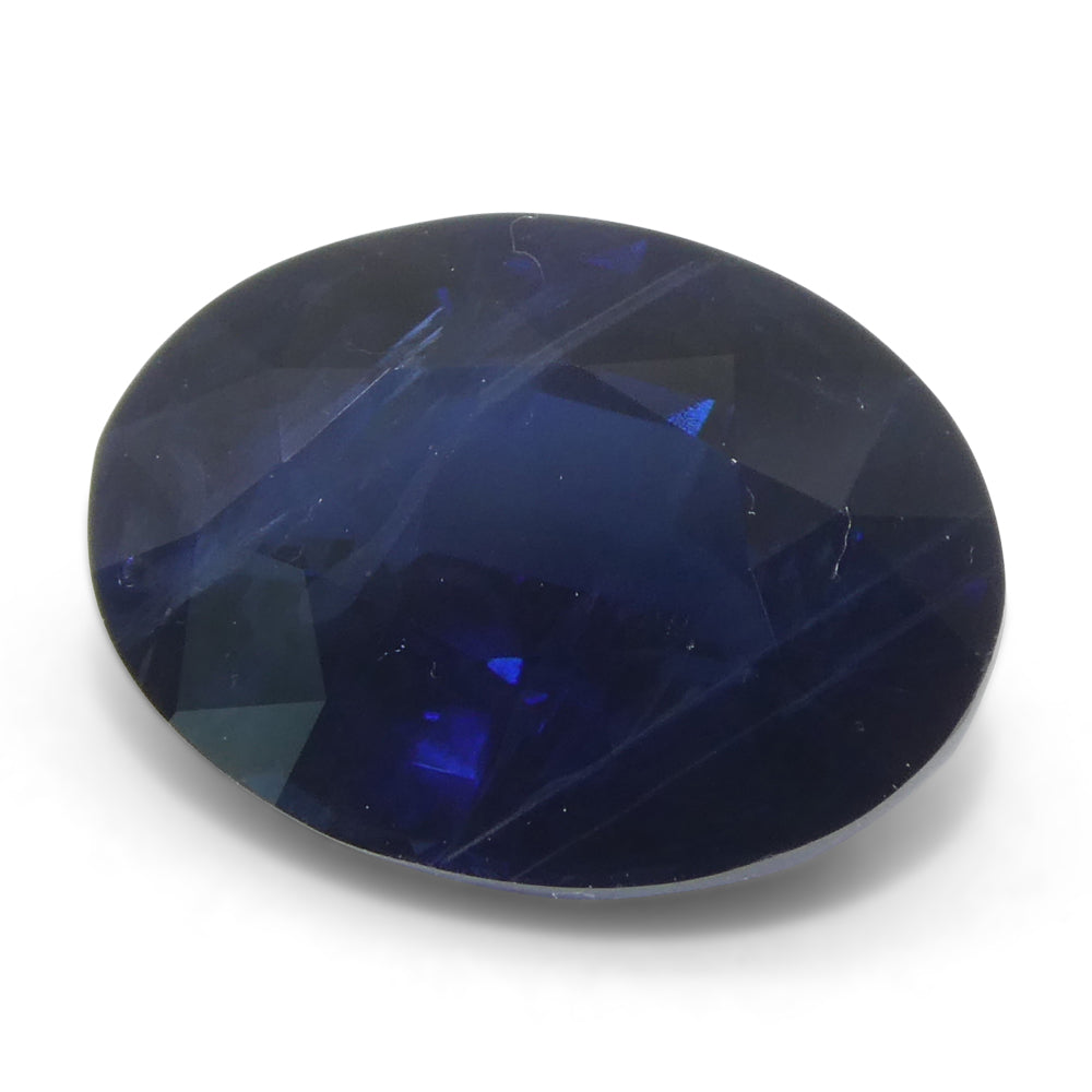 3.55ct Purplish Blue Oval Sapphire from East Africa, premium heated gemstone by SkyJems Canadian gem specialists