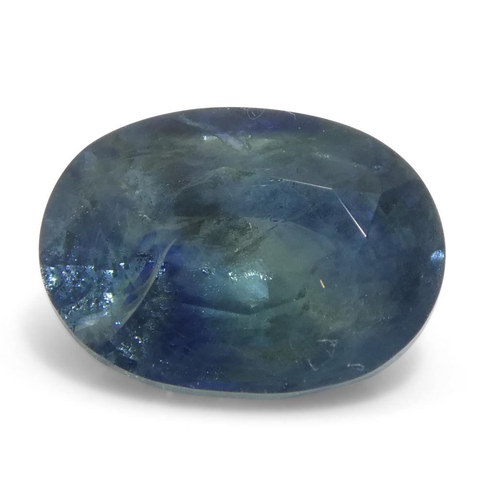 1.74ct Oval Teal Blue Sapphire from East Africa - Skyjems Wholesale Gemstones