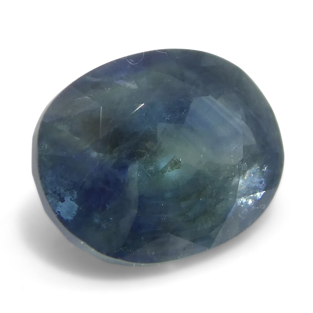 1.74ct Oval Teal Blue Sapphire from East Africa - Skyjems Wholesale Gemstones