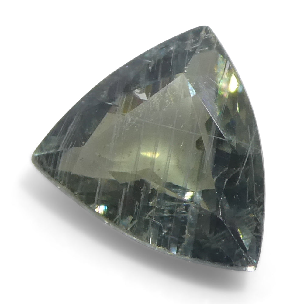 1.36ct Trillion/Triangle Green Sapphire from East Africa - Skyjems Wholesale Gemstones