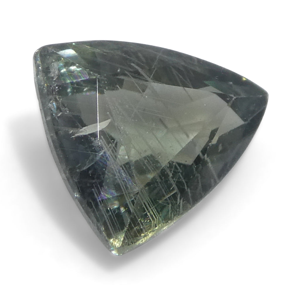 1.36ct Trillion/Triangle Green Sapphire from East Africa - Skyjems Wholesale Gemstones