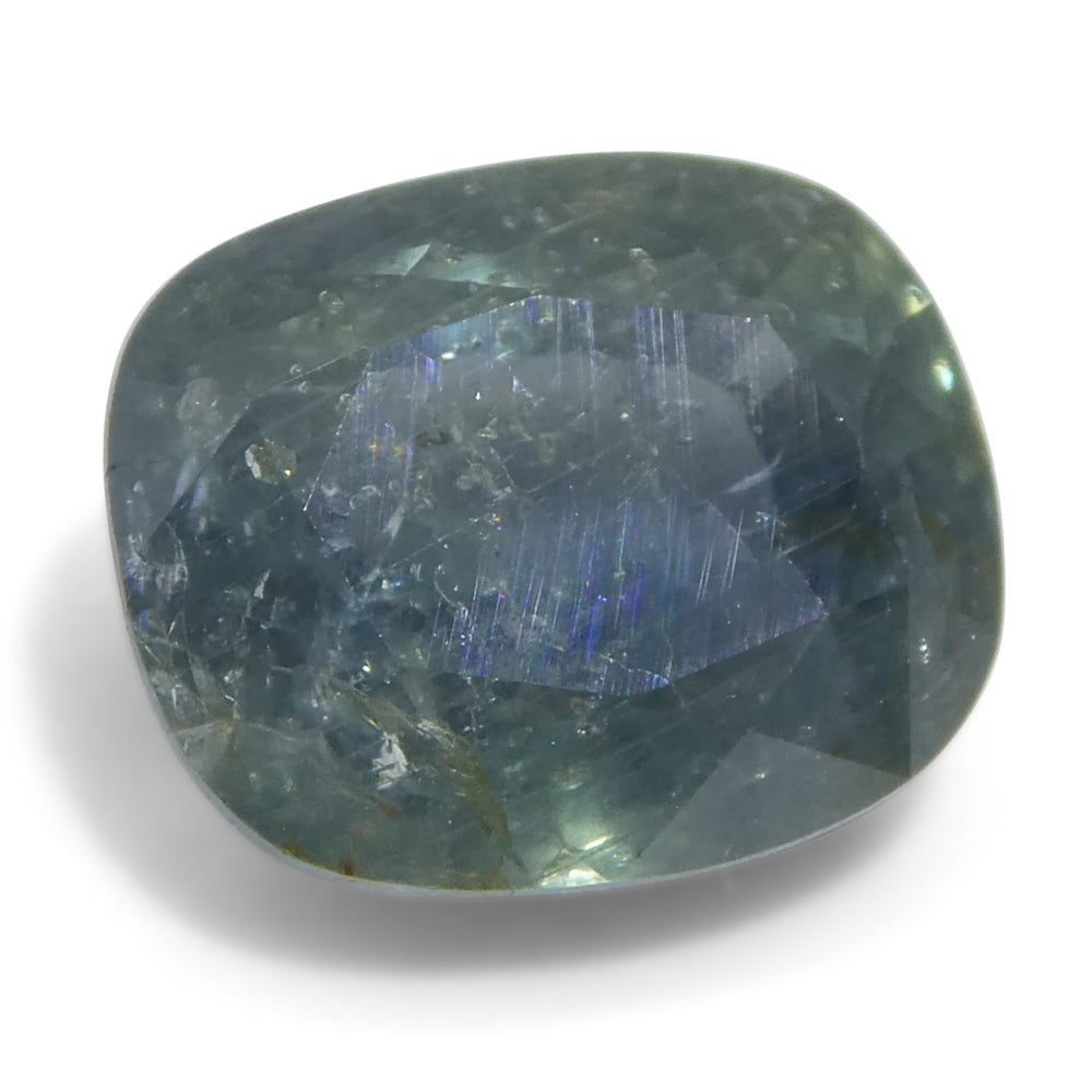 4.06ct Cushion Teal Blue Sapphire from East Africa - Skyjems Wholesale Gemstones