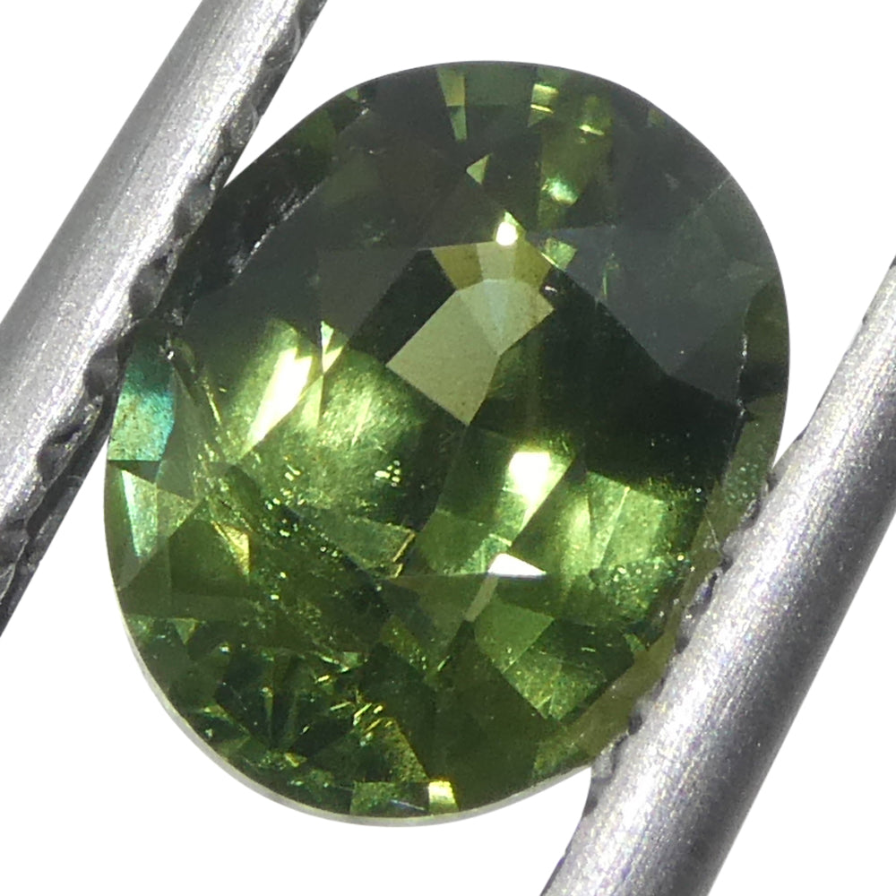 Sapphire 1.28 cts 7.12 x 5.66 x 3.95 mm Oval Green  $1540
