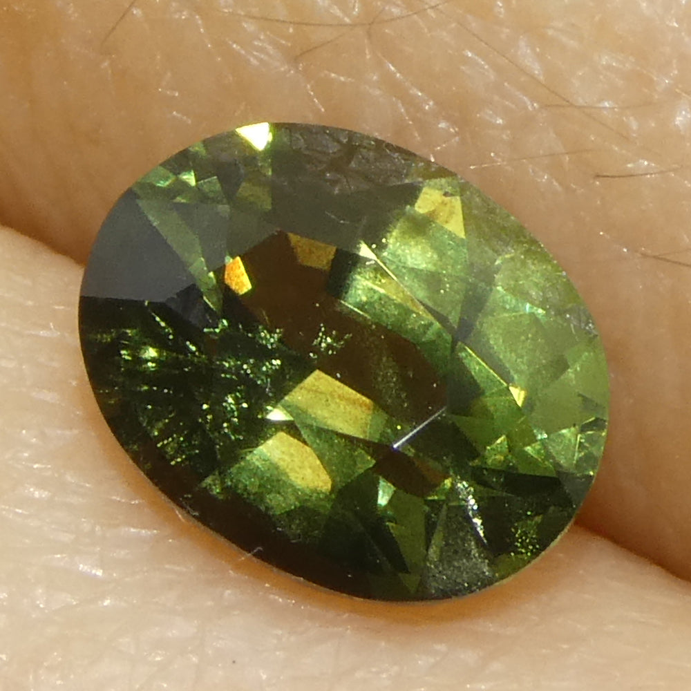 1.28ct Oval Green Sapphire from East Africa - Skyjems Wholesale Gemstones