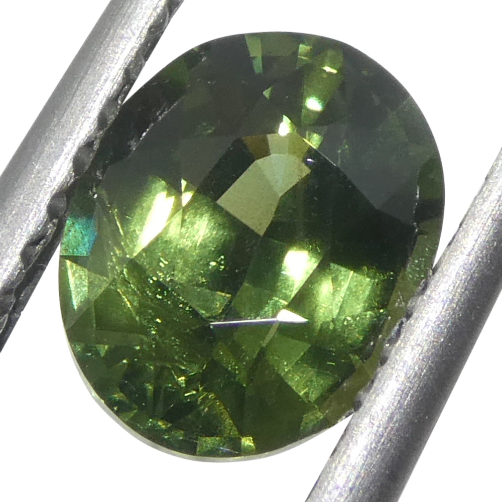 1.28ct Oval Green Sapphire from East Africa - Skyjems Wholesale Gemstones
