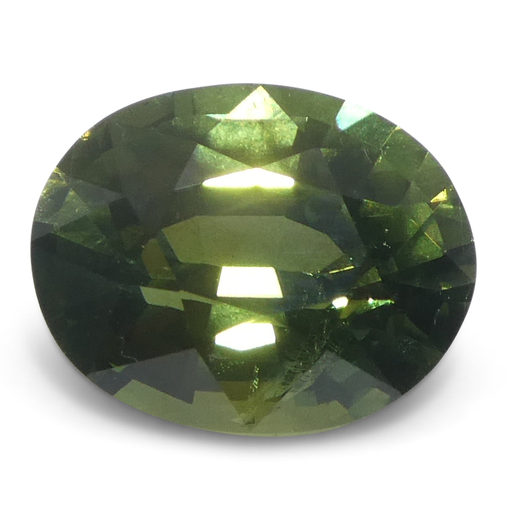 1.28ct Oval Green Sapphire from East Africa - Skyjems Wholesale Gemstones