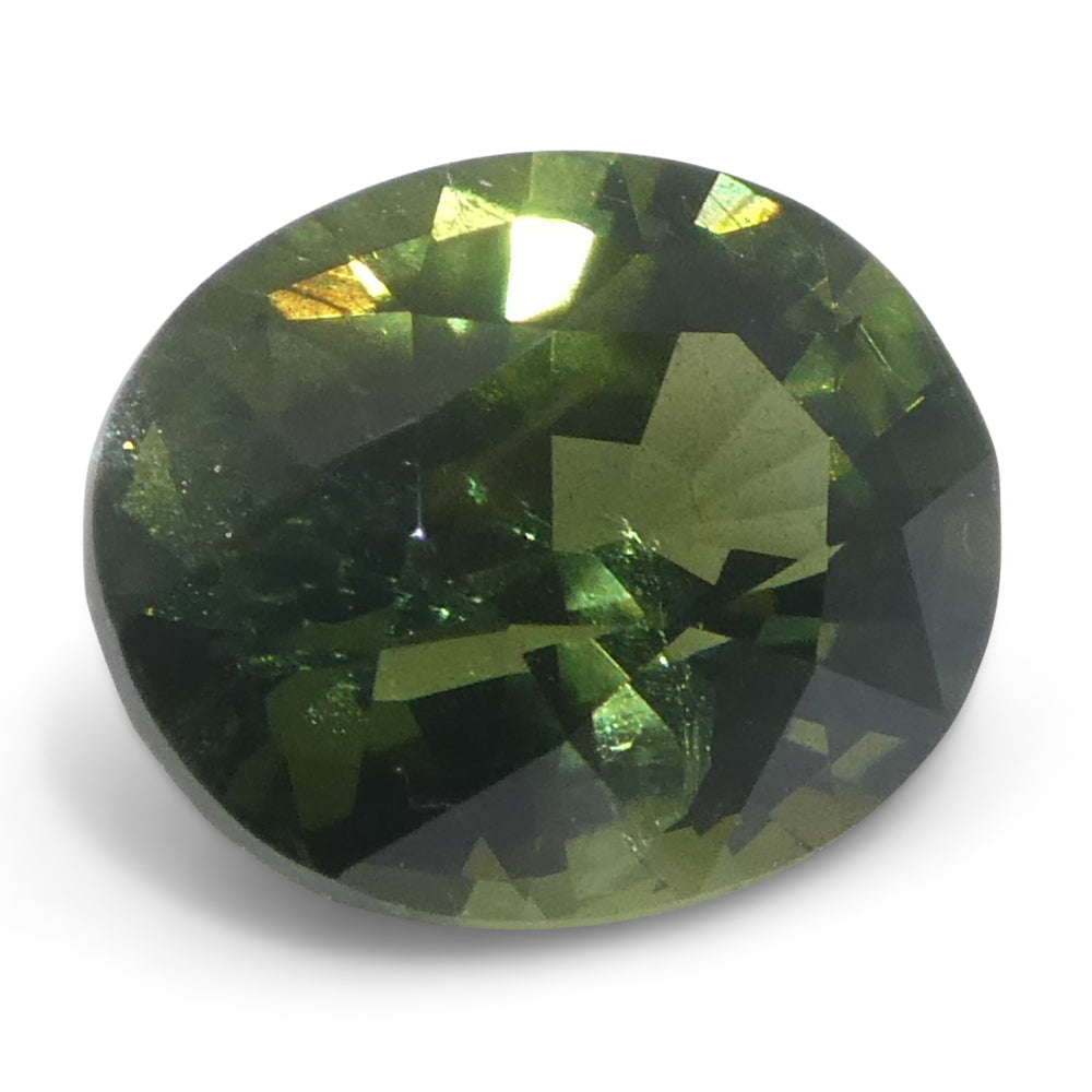 1.28ct Oval Green Sapphire from East Africa - Skyjems Wholesale Gemstones