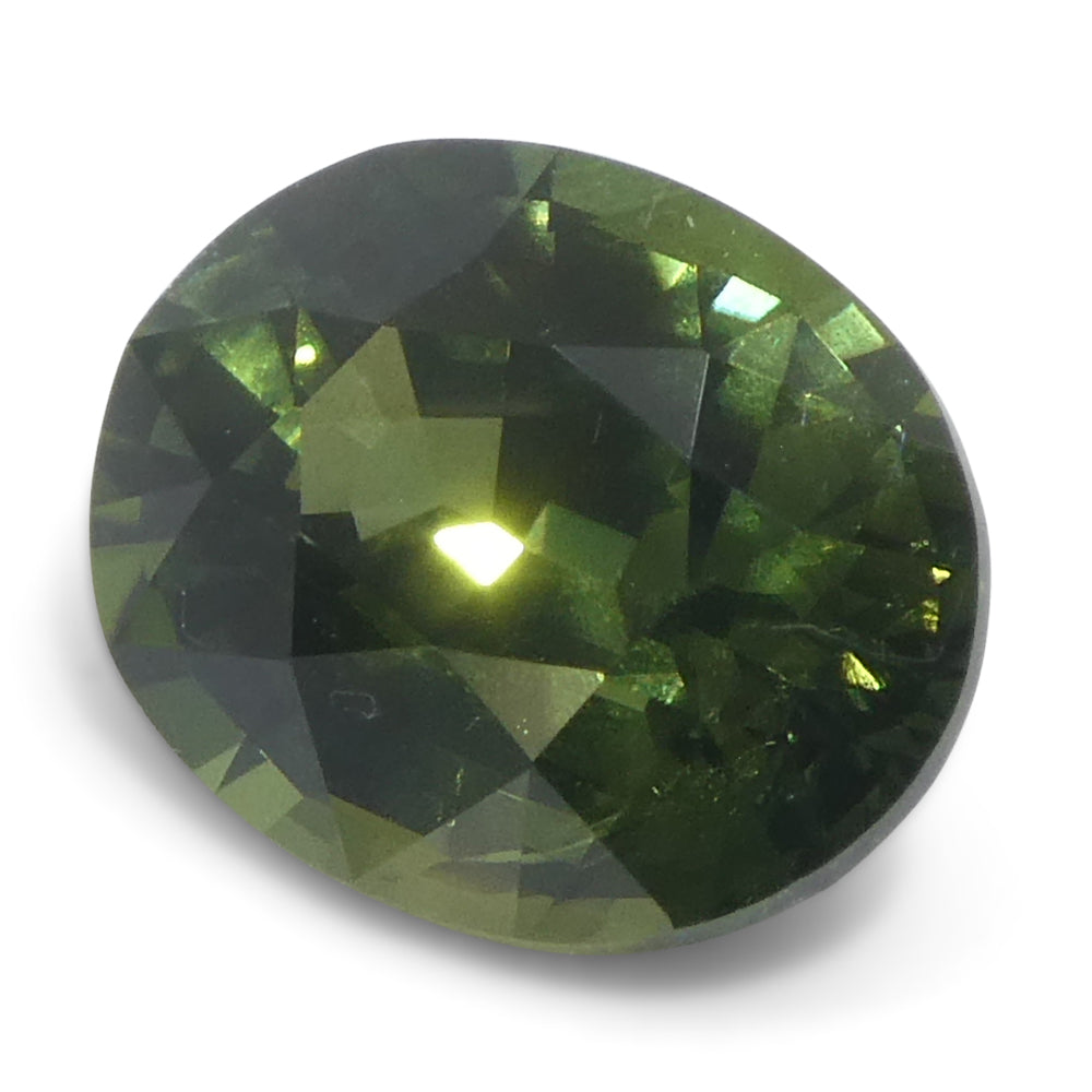 1.28ct Oval Green Sapphire from East Africa - Skyjems Wholesale Gemstones