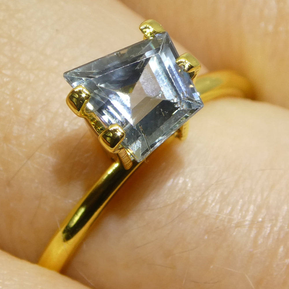 1.33ct Trapazoid/Kite Blue Sapphire from East Africa - Skyjems Wholesale Gemstones