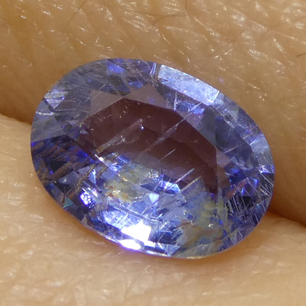 0.99ct Oval Blue Sapphire from Sri Lanka, medium-light blue gemstone by SkyJems, premium Ceylon sapphire collection