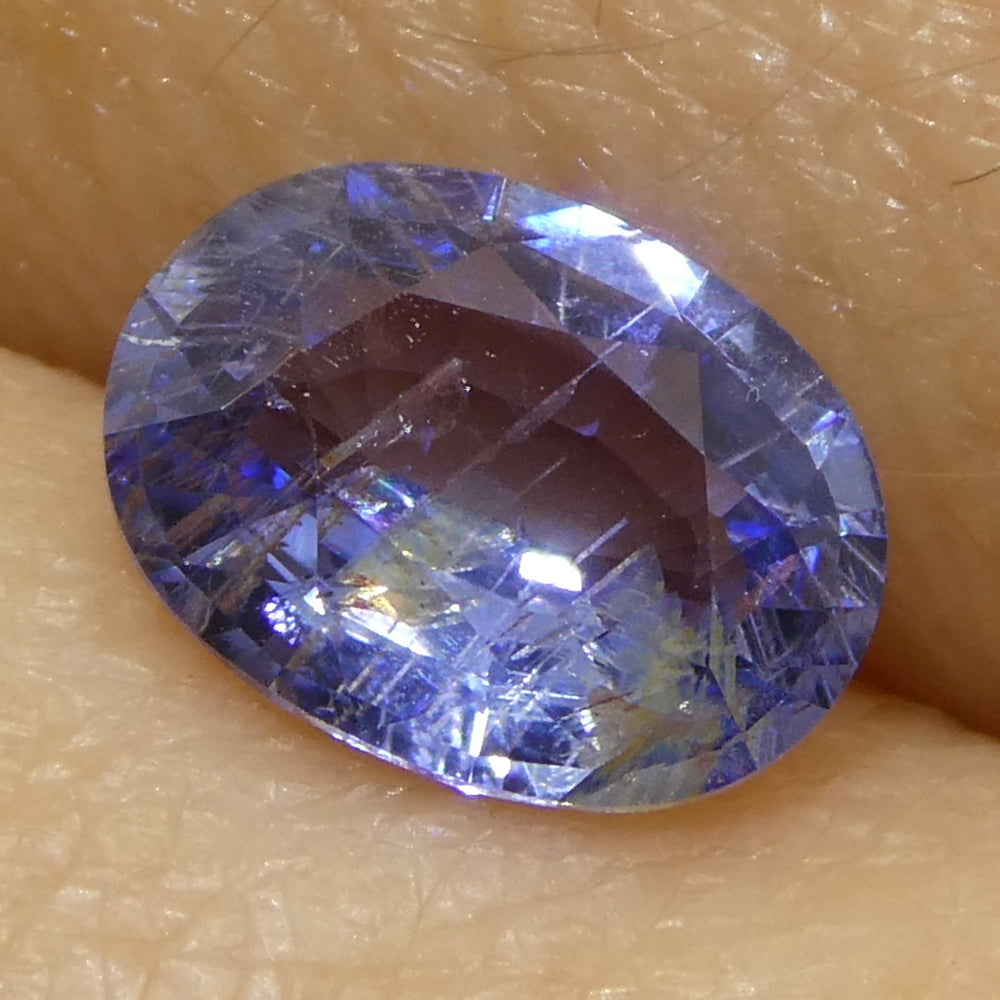 0.99ct Oval Blue Sapphire from Sri Lanka, medium-light blue gemstone by SkyJems, premium Ceylon sapphire collection