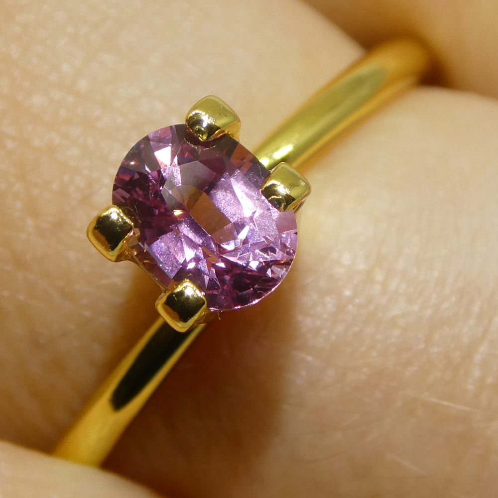 0.69ct Oval Pink Sapphire from Madagascar, Purplish Pink Corundum gemstone by SkyJems Canadian gem specialists