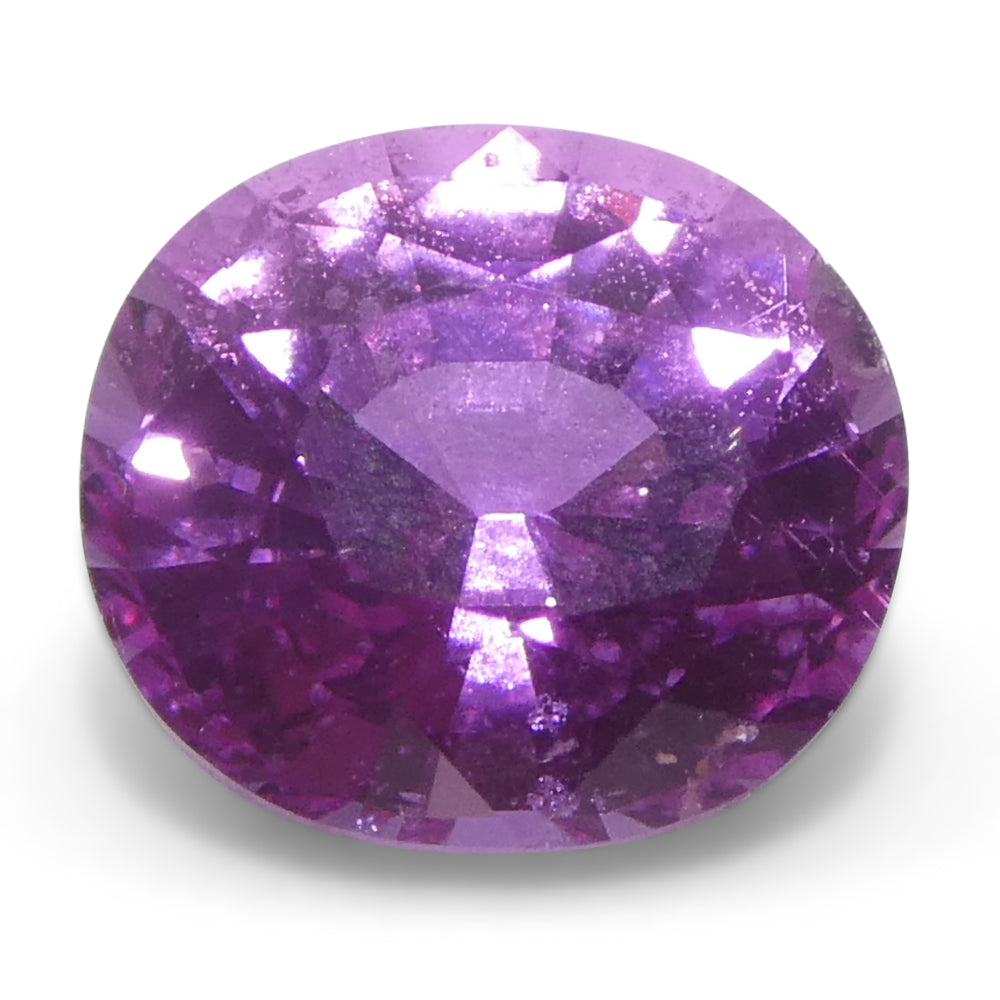 0.99ct Oval Purple-Pink Sapphire from Madagascar, precision-cut gem by SkyJems, rare collector's stone with vivid color