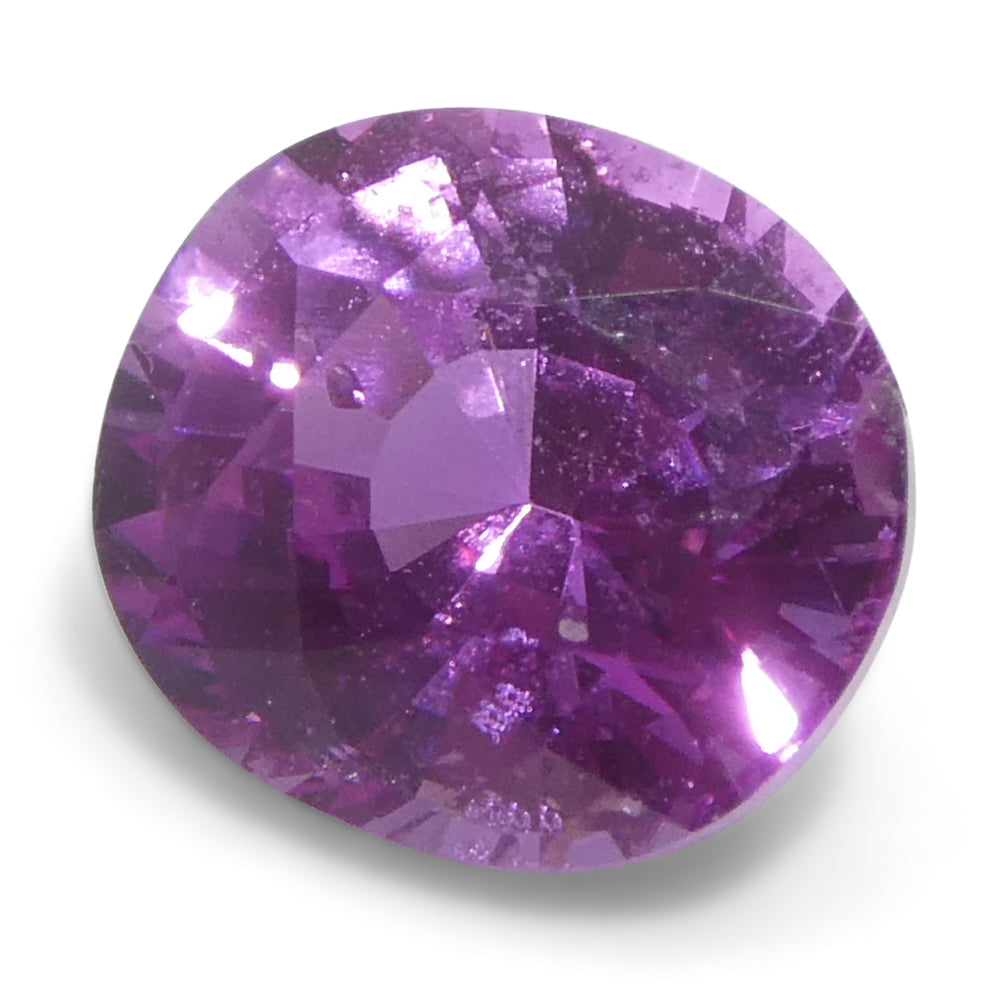 0.99ct Oval Purple-Pink Madagascar Sapphire, vivid medium tone, SkyJems premium single loose gemstone collection