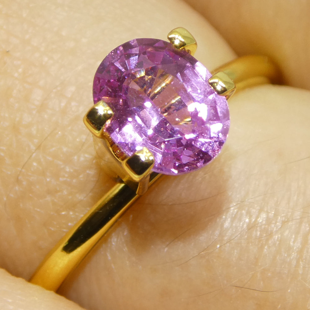 0.99ct Oval Purple-Pink Madagascar Sapphire, SkyJems premium loose gemstone, rare corundum with vibrant color and exceptional