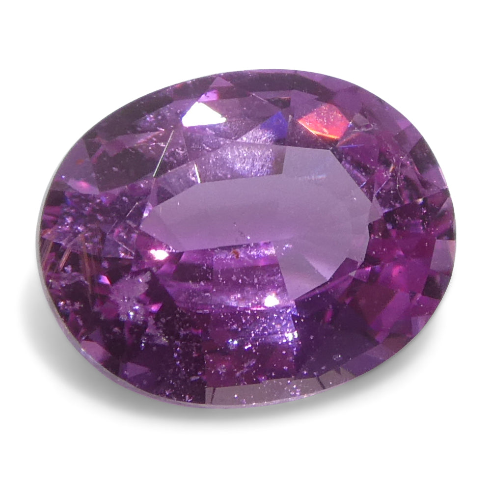 0.99ct Oval Purple-Pink Madagascar Sapphire, SkyJems premium single loose gemstone, heated natural corundum