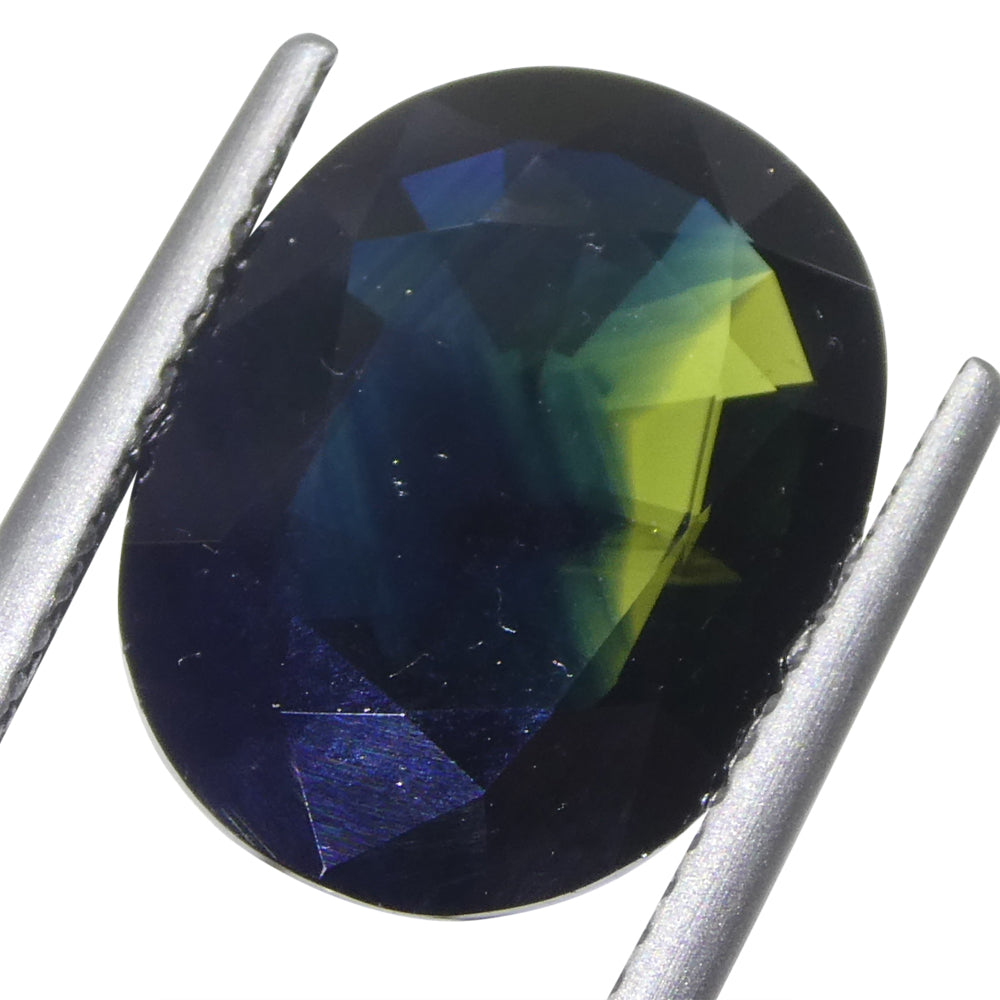 6.81ct Green-Blue Australian Sapphire Oval Cut Gemstone by SkyJems, Rare Corundum Collector's Specimen