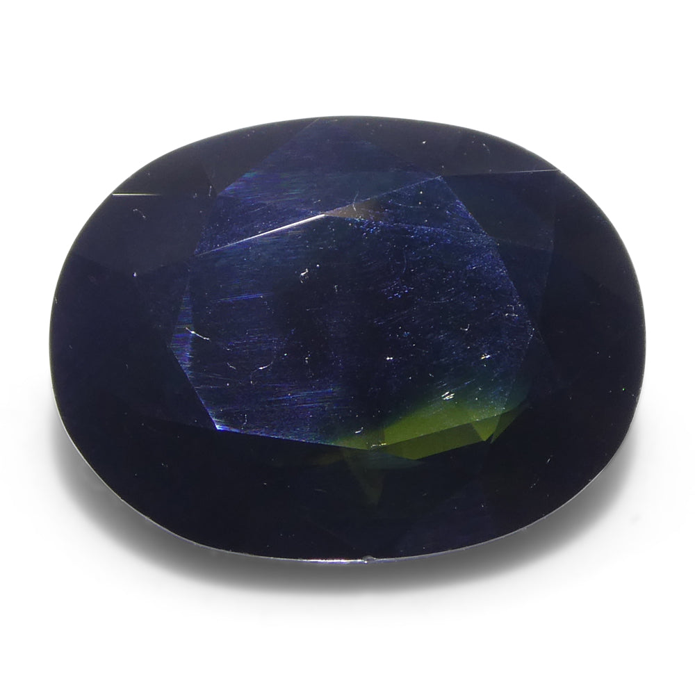 6.81ct Green-Blue Australian Sapphire Oval Cut Gemstone from SkyJems Premium Colored Stone Collection