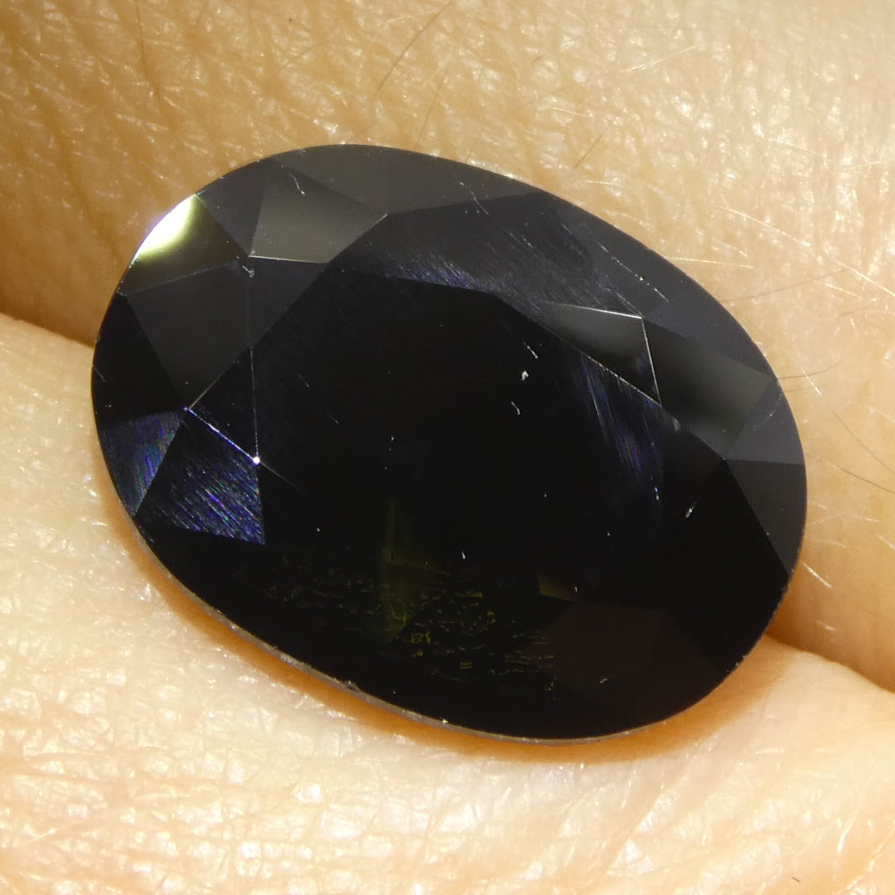 6.81ct Green-Blue Australian Sapphire Oval Cut, Heated Gemstone from SkyJems Premium Colored Stone Collection