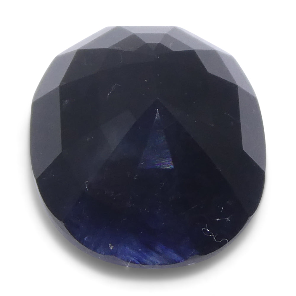 4.96ct Australian Blue Sapphire, oval-cut, deep blue corundum gemstone from SkyJems premium colored stone collection