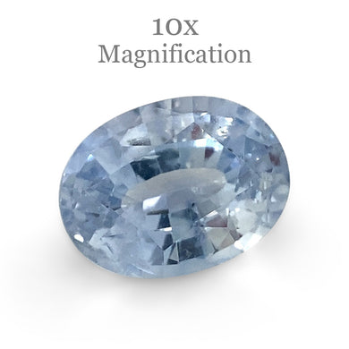 1.45ct Oval Icy Blue Sapphire from Sri Lanka Unheated - Skyjems Wholesale Gemstones